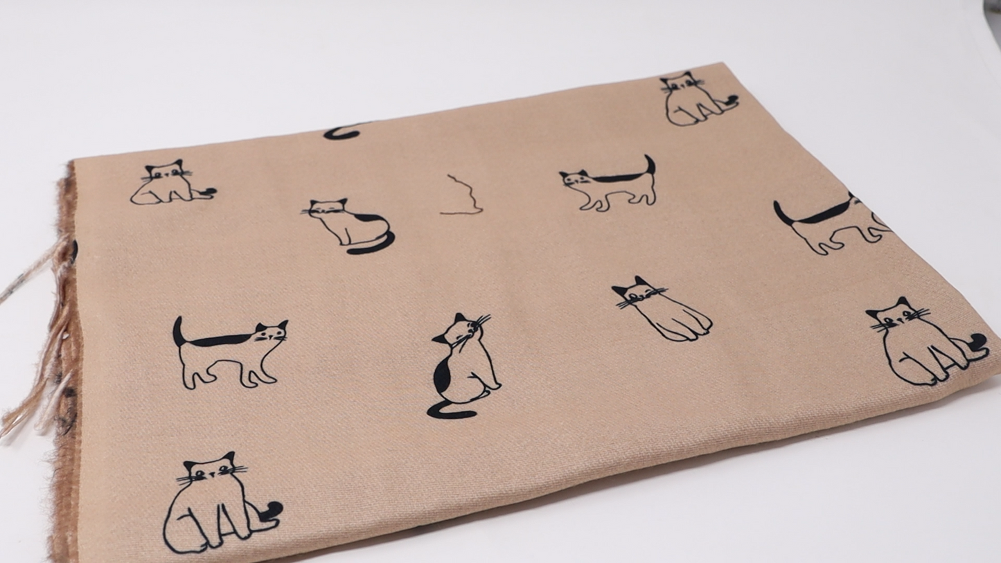 Cat Scarf with Tassels