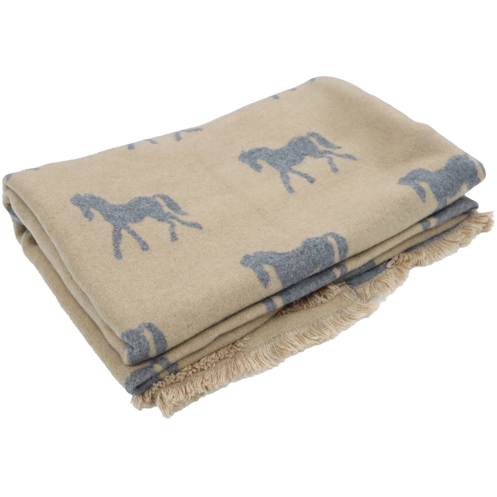 Supersoft Horse reversible scarf