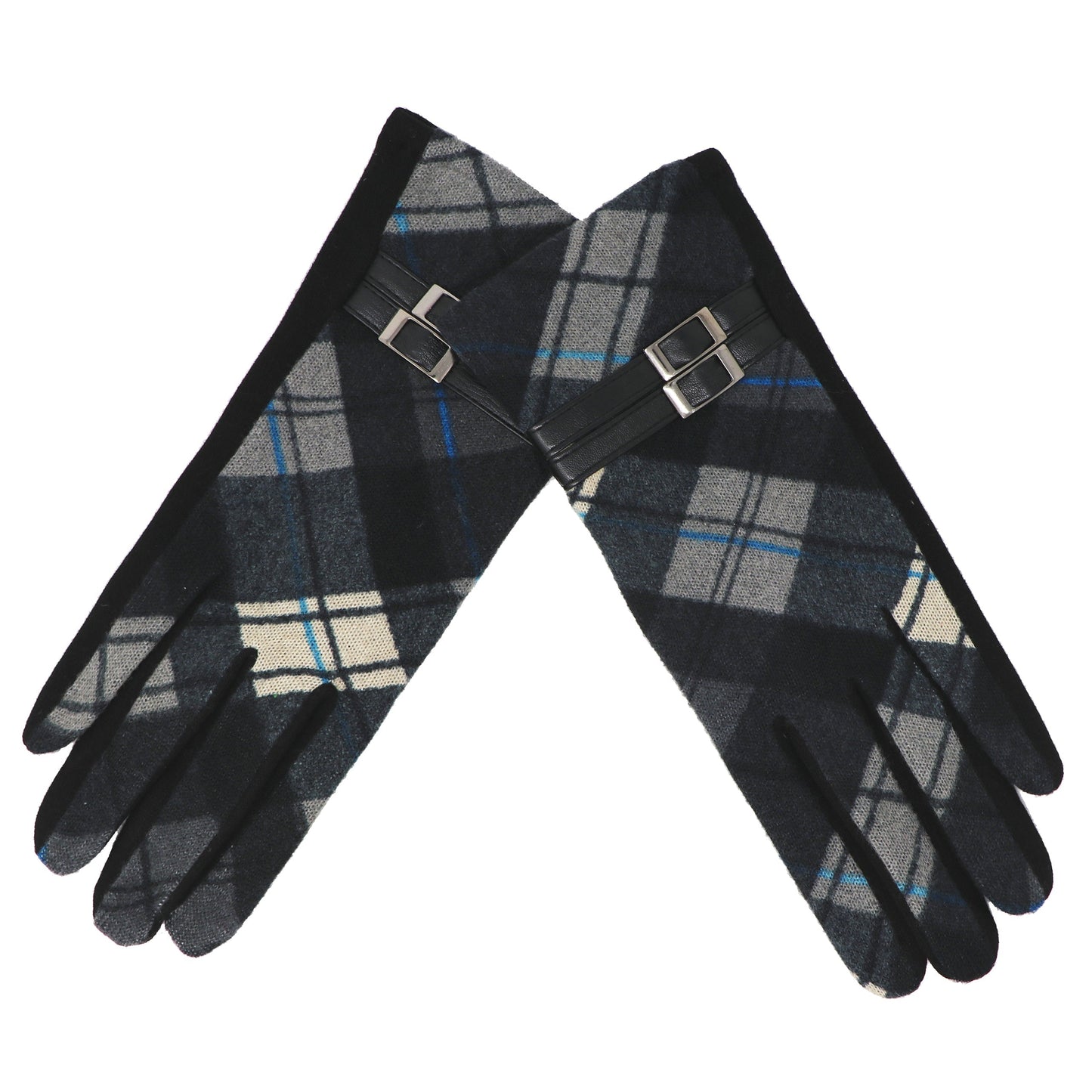 Woman’s Check Buckle Glove, One Size
