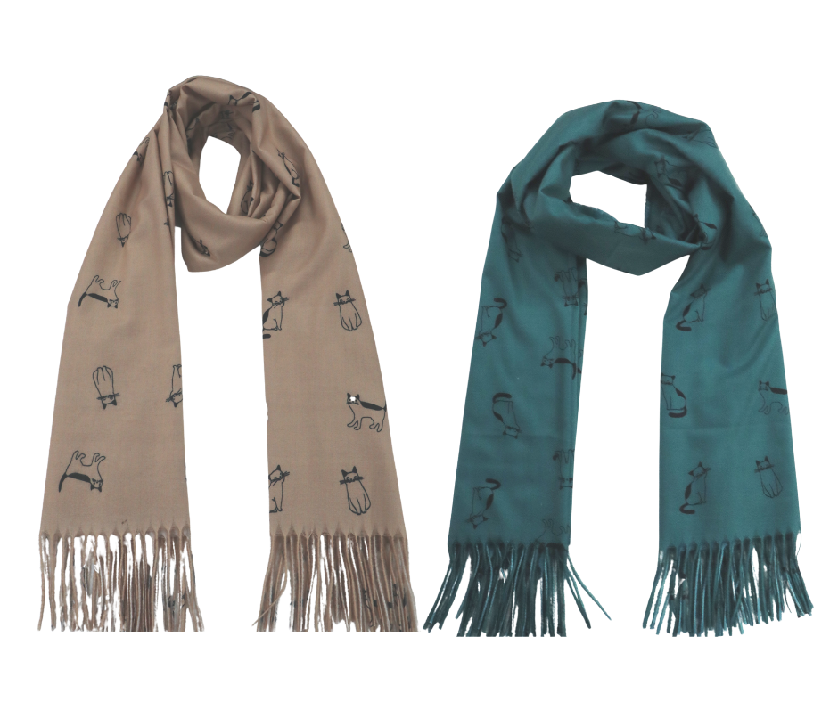 Cat Scarf with Tassels