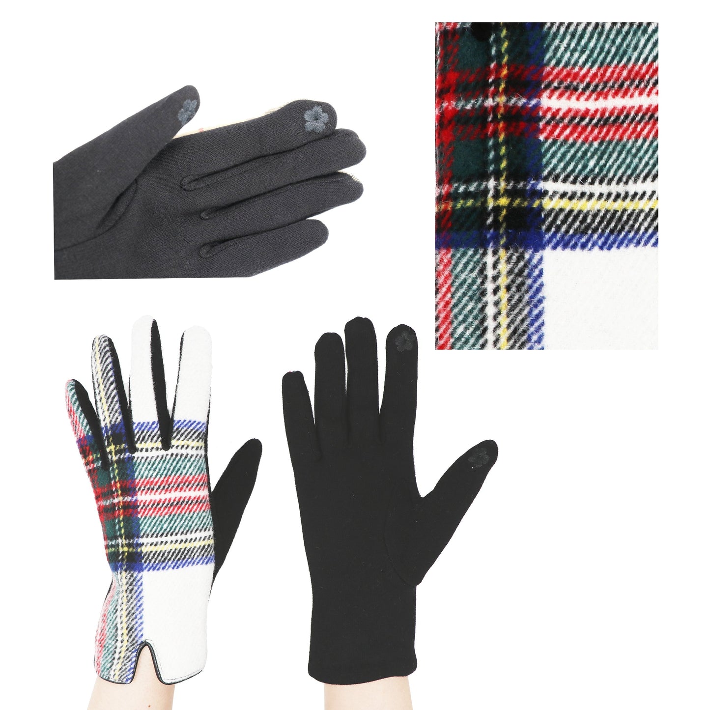 Traditional Tartan Gloves Touch Screen