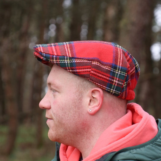 Mens Tartan Flat Cap