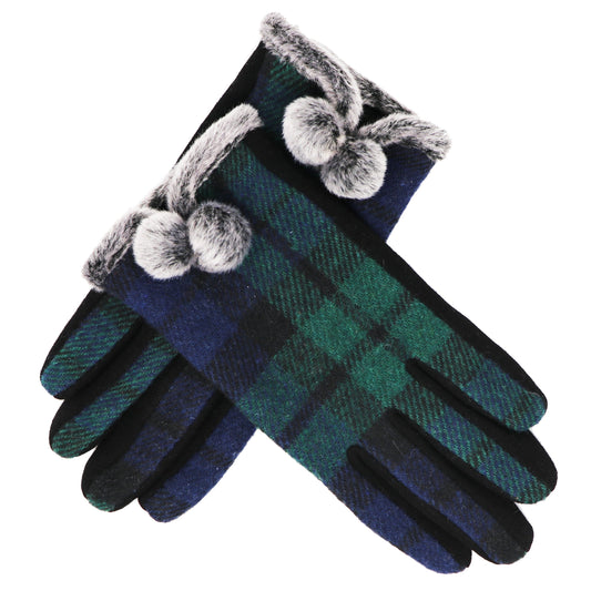 Children’s Tartan Gloves, Soft Warm touch